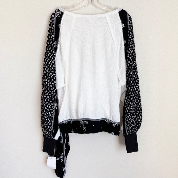 FREE PEOPLE Auxton Thermal Wrap Tie Floral Blouse - Picture 7 of 8
